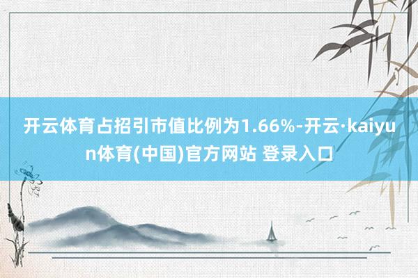 开云体育占招引市值比例为1.66%-开云·kaiyun体育(中国)官方网站 登录入口