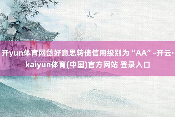 开yun体育网岱好意思转债信用级别为“AA”-开云·kaiyun体育(中国)官方网站 登录入口